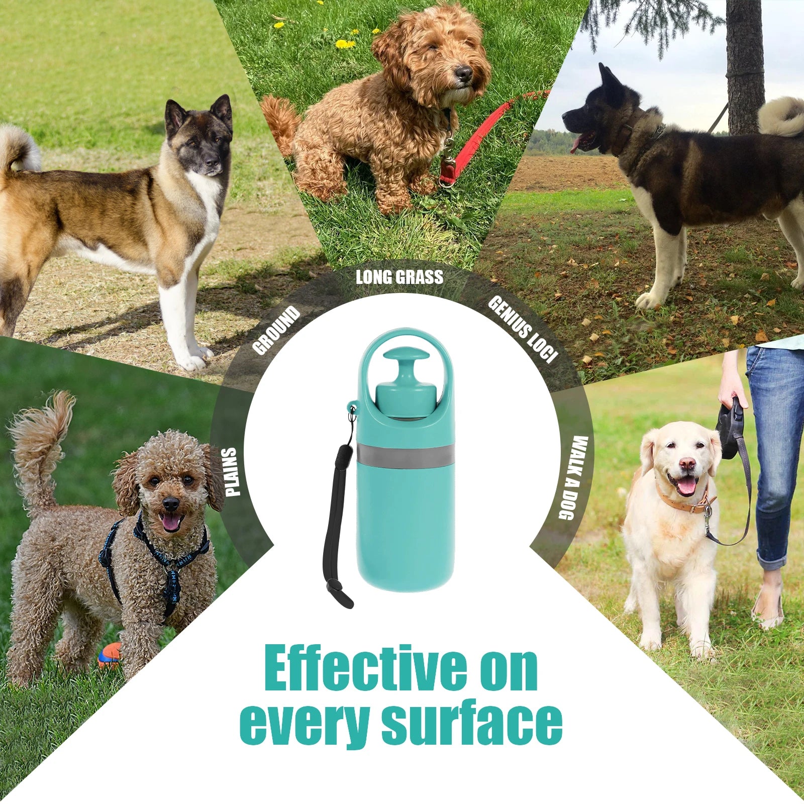 Portable Dog Toilet with Six-Claw Poop Scoop and Garbage Bag Dispenser – Perfect for Outdoor Pet Cleanup