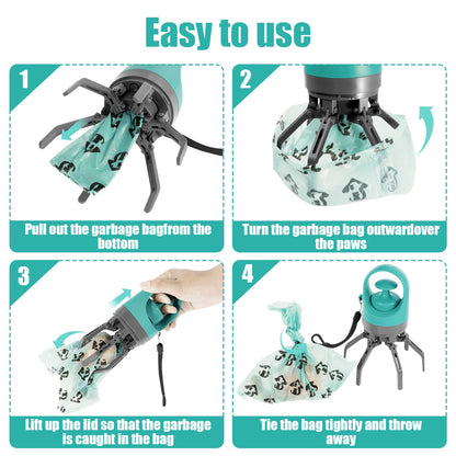 Portable Dog Toilet with Six-Claw Poop Scoop and Garbage Bag Dispenser – Perfect for Outdoor Pet Cleanup