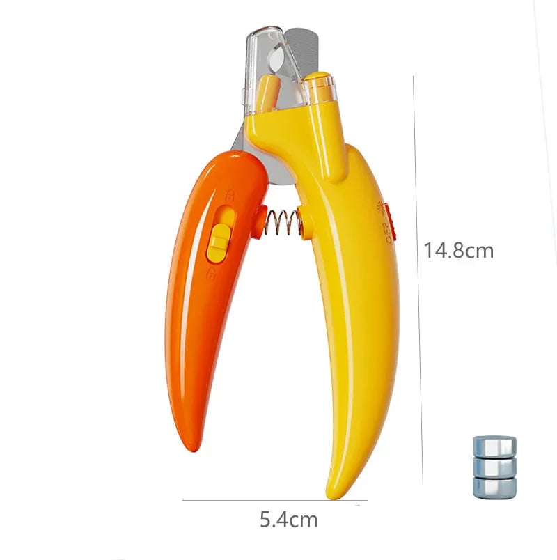 LED Pet Nail Clippers – Professional Grooming Scissors for Dogs, Cats, and Small Animals, Safe & Ergonomic Design